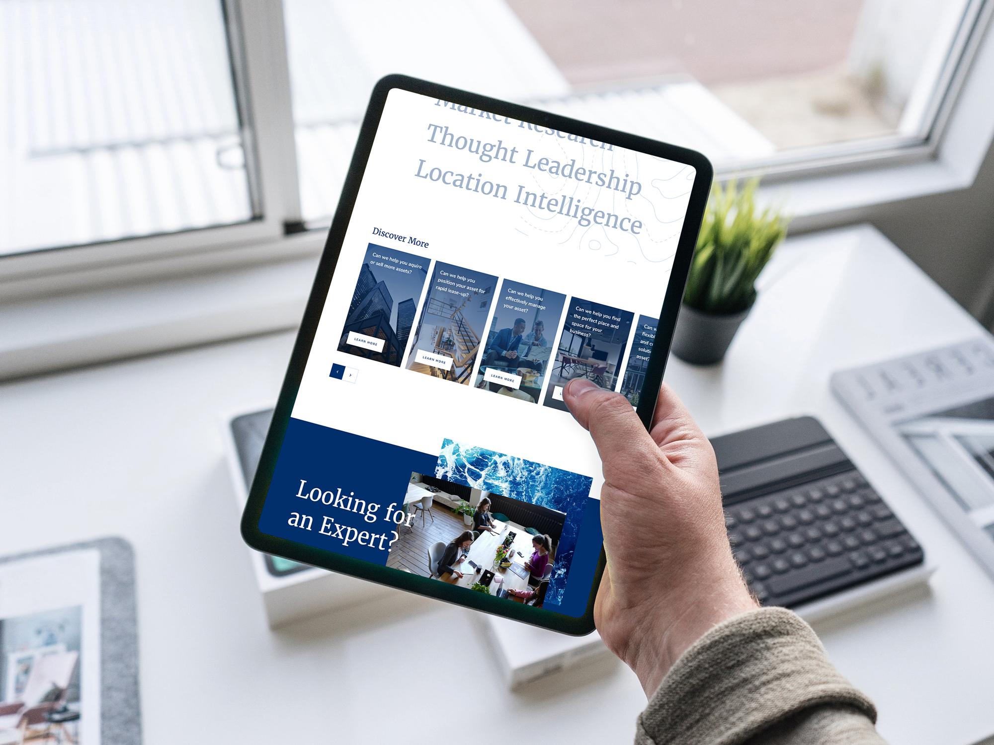 Stream Realty website mockup designed by Terrain, showcasing modern design and user-friendly navigation for real estate services.